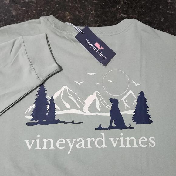 Vineyard Vines Other - NWT Vineyard Vines Long Sleeve Pocket T Shirt Mountain Dog Mens XXL Outdoor